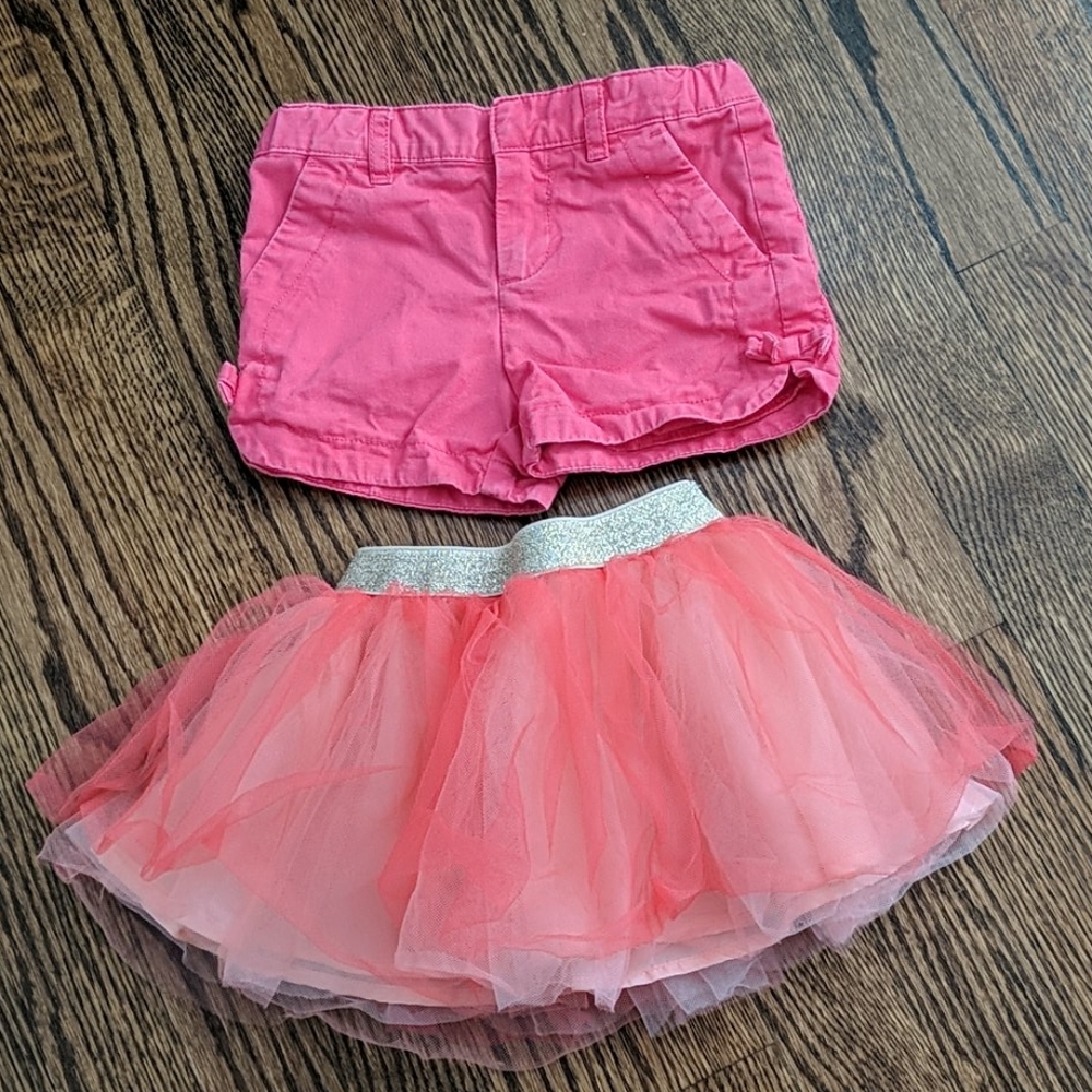Toddler girl tutu and shorts